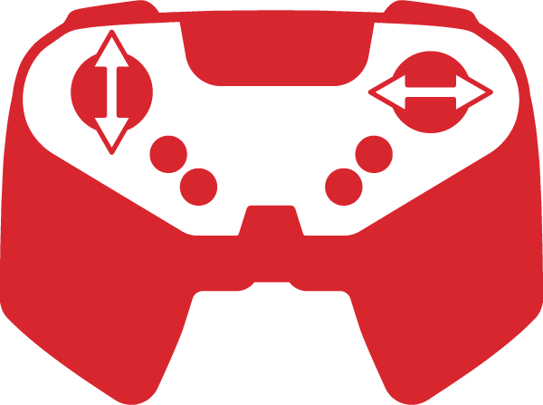 Icona del controller per arcade diviso, che indica che vengono utilizzati i joystick sinistro e destro.