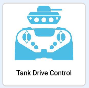 Esimerkkiprojekti tankin käyttöohjauksesta VEXcode EXP:ssä.