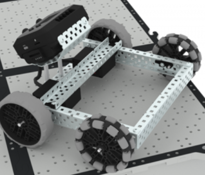 フレームの前面に C チャネル ピースを追加した、修正された EXP BaseBot ビルドです。