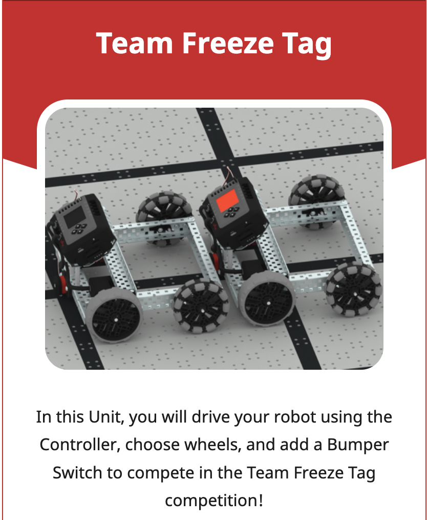 Team Freeze Tag блогына арналған EXP STEM Lab Unit тақтасы.