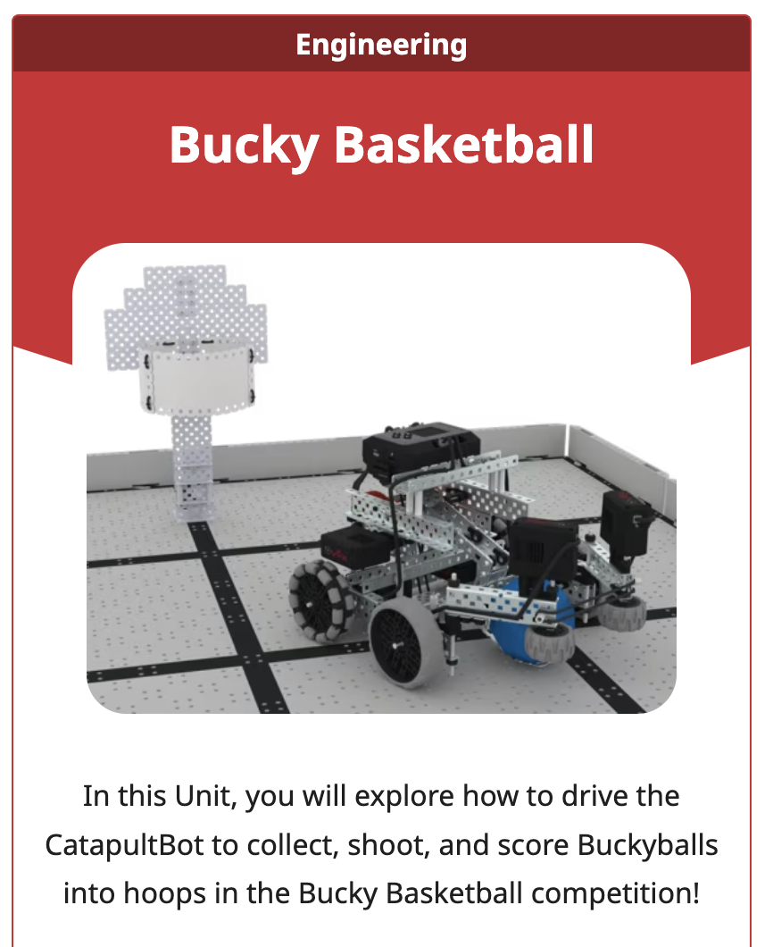 Baldosa de la unidad de laboratorio EXP STEM para la unidad de baloncesto Bucky.
