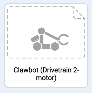 Миниатюра примера проекта мотора Clawbot Drivetrain 2.