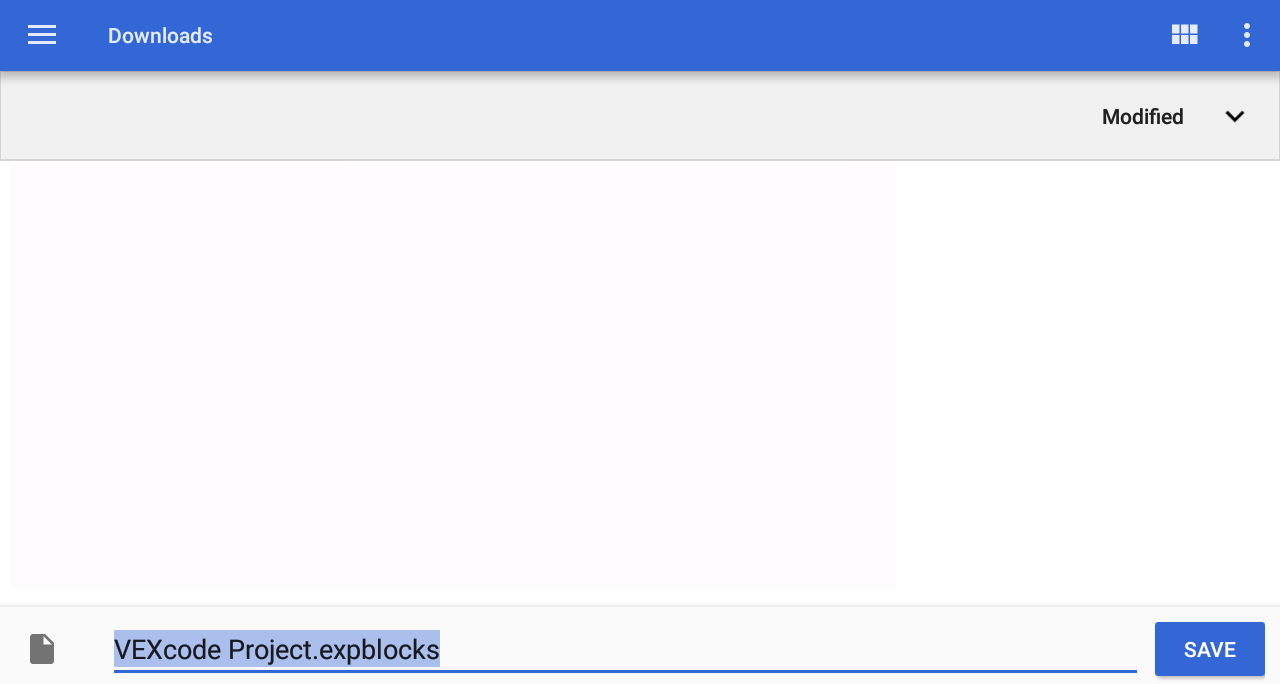 Cihazın Farklı Kaydet menüsü açık ve İndirilenler klasörüne kaydetmeye ayarlanmış.