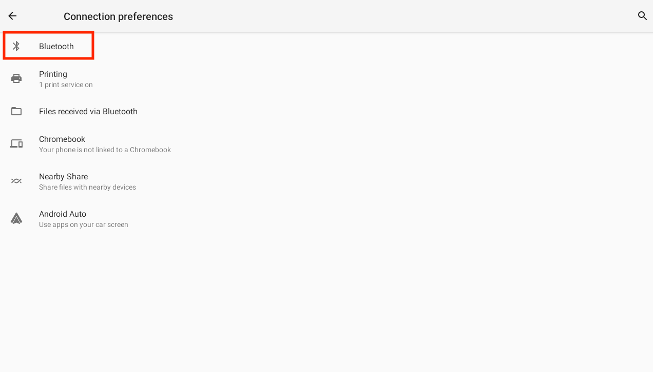 Screenshot delle preferenze di connessione Bluetooth che mostra le opzioni per la gestione delle connessioni e delle impostazioni del dispositivo, illustrando i passaggi per la risoluzione dei problemi di connettività Bluetooth.