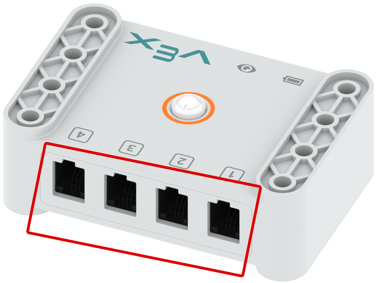 Cerebro con su fila de 4 Smart Ports resaltada en un recuadro rojo.