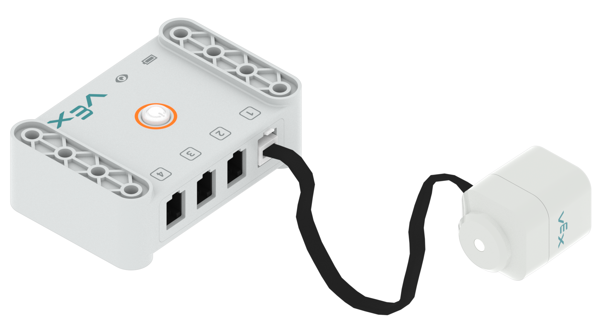 Elektromagnes z kablem podłączonym do jednego z inteligentnych portów mózgu.