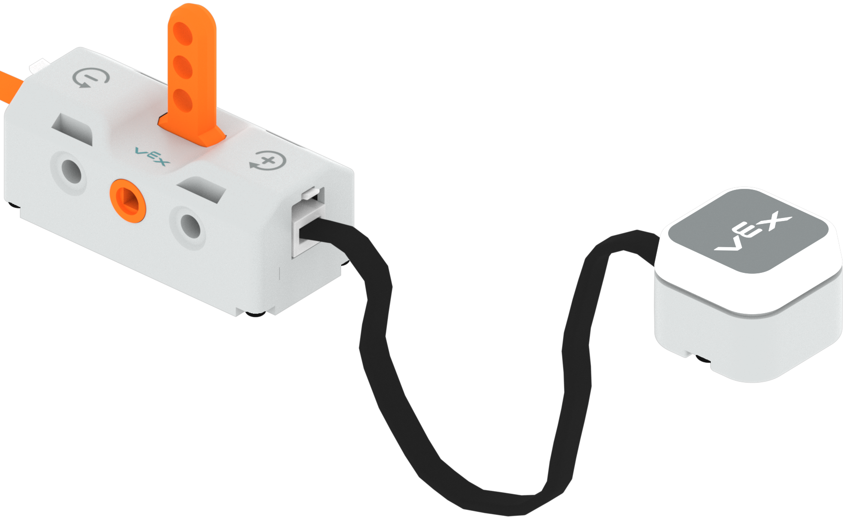 Interruptor com a alavanca rodada para a posição neutra e a apontar para cima. O LED Bumper ligado está desligado.