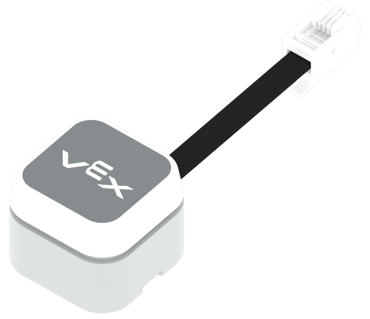 قطعة مصد VEX GO LED مع كابل متصل يمكن توصيله بمنافذ Brain الذكية.