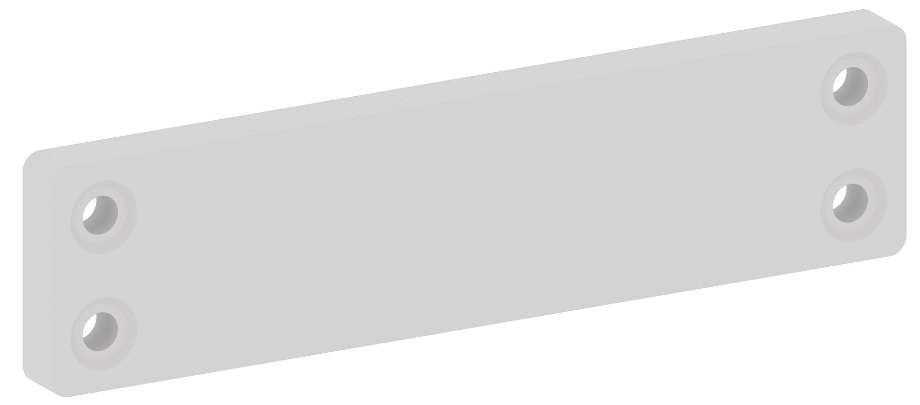 Peça de placa de características do kit VEX GO, com um espaço em branco para escrever nomes de equipas ou outros identificadores.