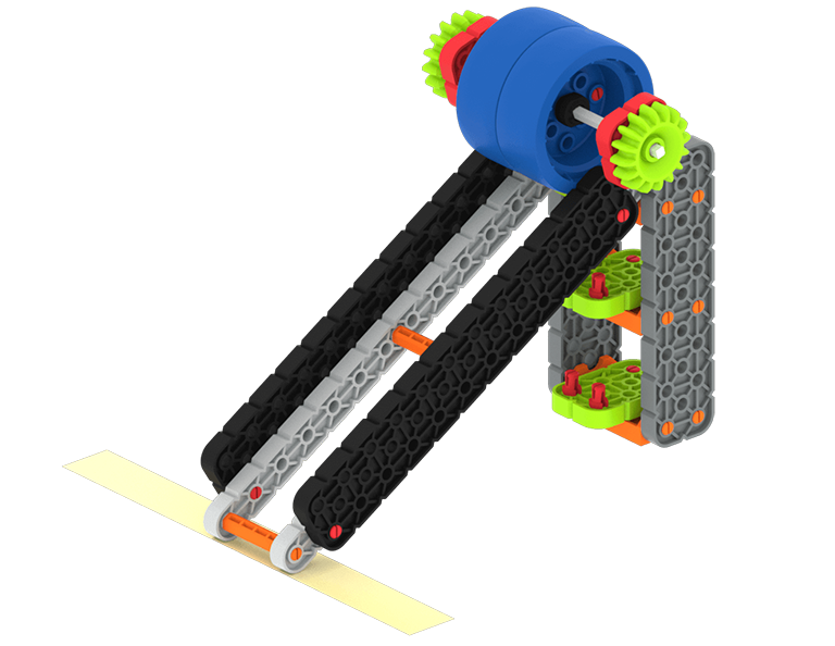 Ramp Racers әрекетінен көлбеу ұшақ құрастырылды, ұшақтың жоғарғы жағында оған модификация ретінде қосылған қосымша бөлшектері бар Ramp Racer.