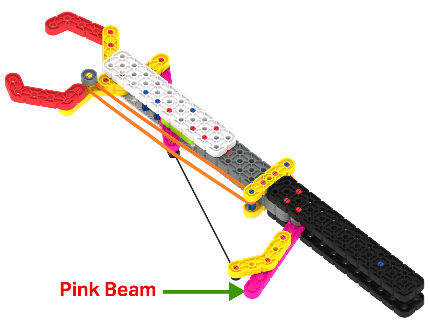 Sơ đồ của Adaptation Claw có nhãn chỉ vào tay cầm kéo và ghi là Pink Beam.