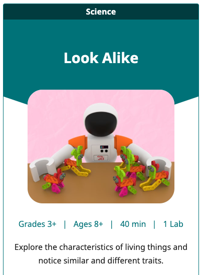 Look Alike Unit을 위한 GO STEM Lab Unit 타일입니다.