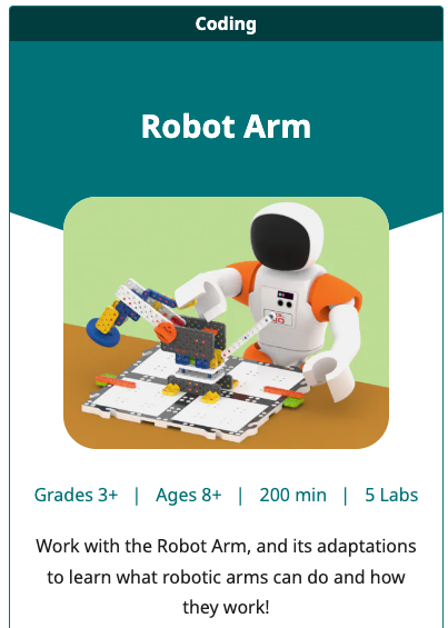 กระเบื้องหน่วย GO STEM Lab สำหรับหน่วยแขนหุ่นยนต์