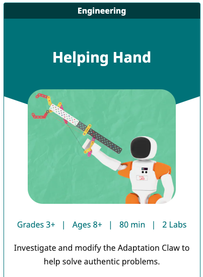 GO STEM Lab Unit-tegel voor de Helping Hand Unit.