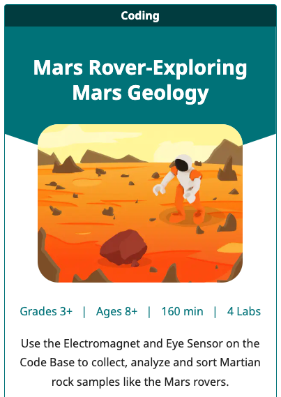 Piastrella GO STEM Lab Unit per l'unità di esplorazione di Marte del Mars Rover.
