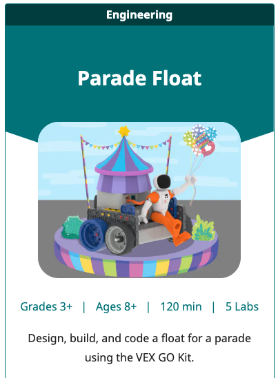 GO STEM Lab Unit lapka a Parade Float Unithoz.