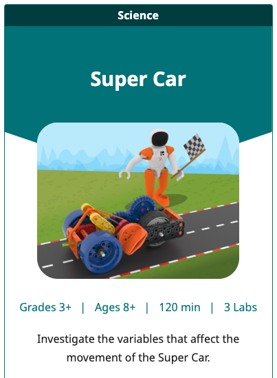 Kafelek GO STEM Lab Unit dla jednostki Super Car.