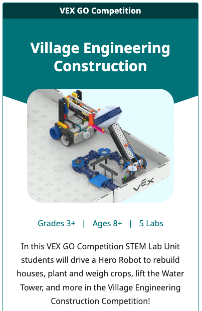 Плитка GO STEM Lab Unit для підрозділу Village Engineering Construction.