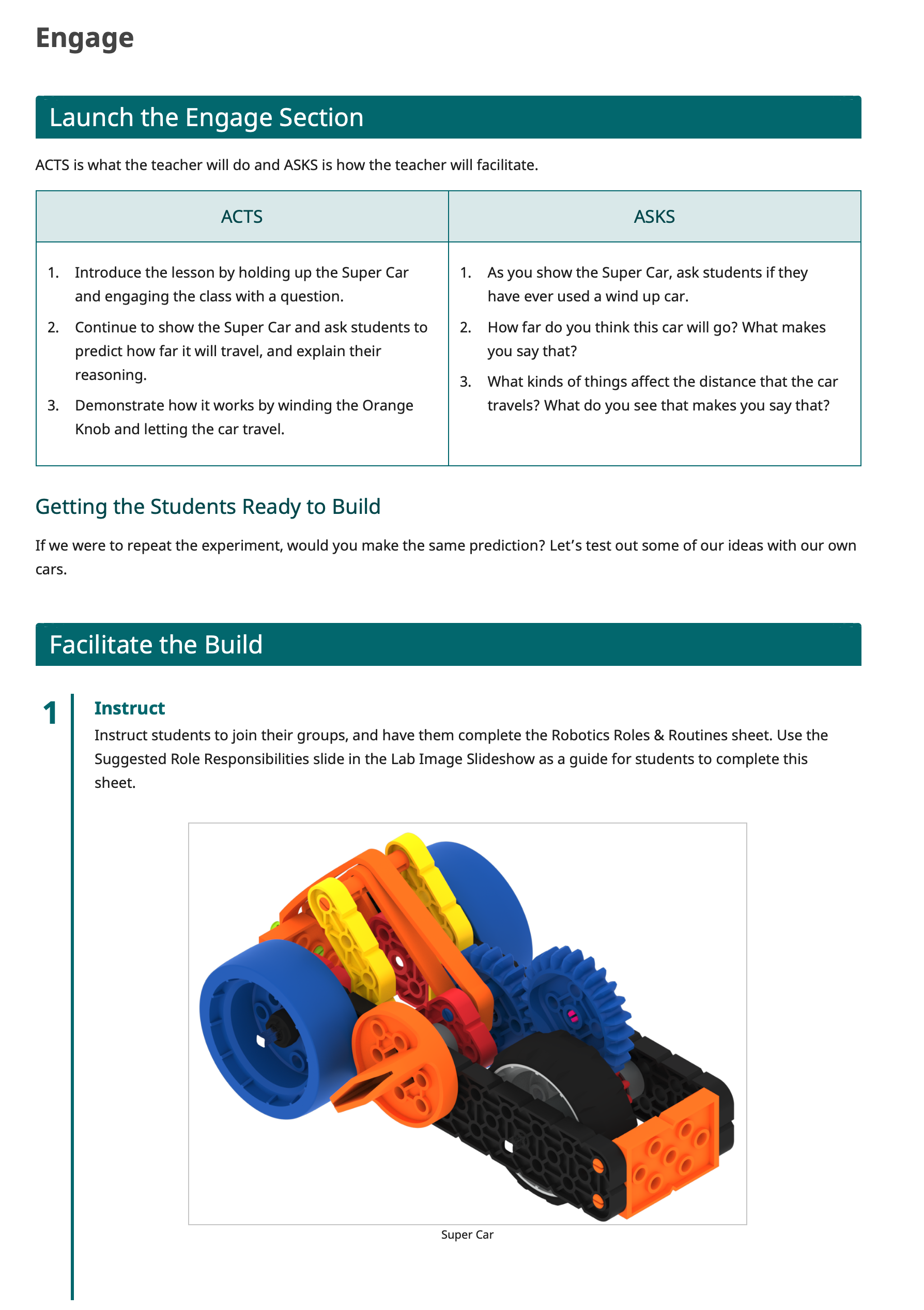 ഒരു എൻ‌ഗേജ് വിഭാഗത്തിന്റെ സാധാരണ ഫോർമാറ്റ് ചിത്രീകരിക്കുന്നതിന്, ഒരു STEM ലാബിന്റെ എൻ‌ഗേജ് വിഭാഗത്തിന്റെ സ്ക്രീൻഷോട്ട്.