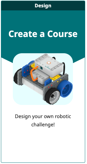 VEX GO tevékenységlapka a Kurzus létrehozása tevékenységhez.