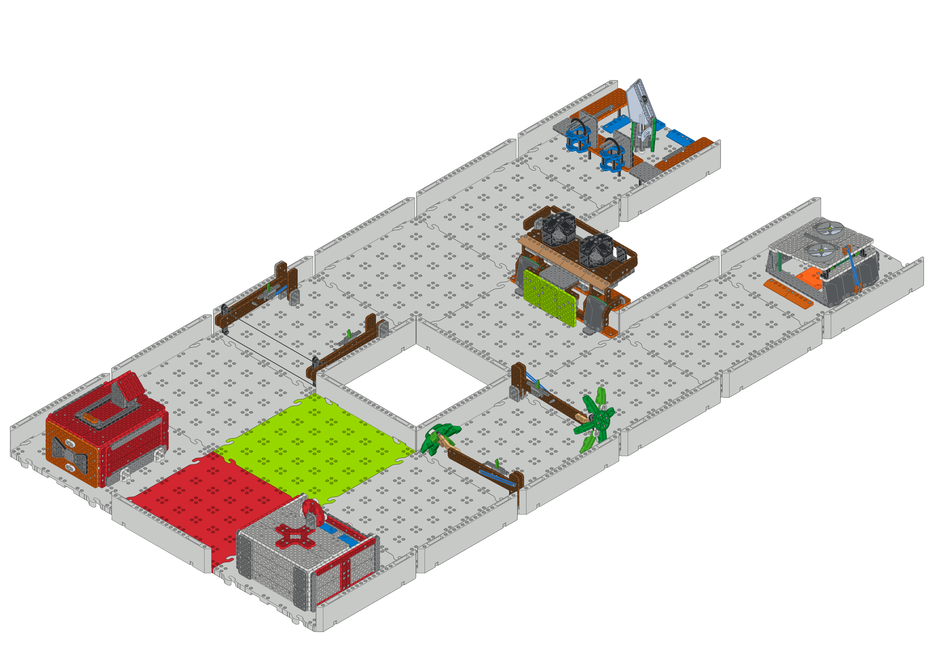 Vista en ángulo del campo de competencia para la Etapa 4 de la Reconstrucción Tecnológica de la Ciudad.