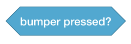 VEXcode GO Pressionando o bloco bumper que diz bumper pressionado?
