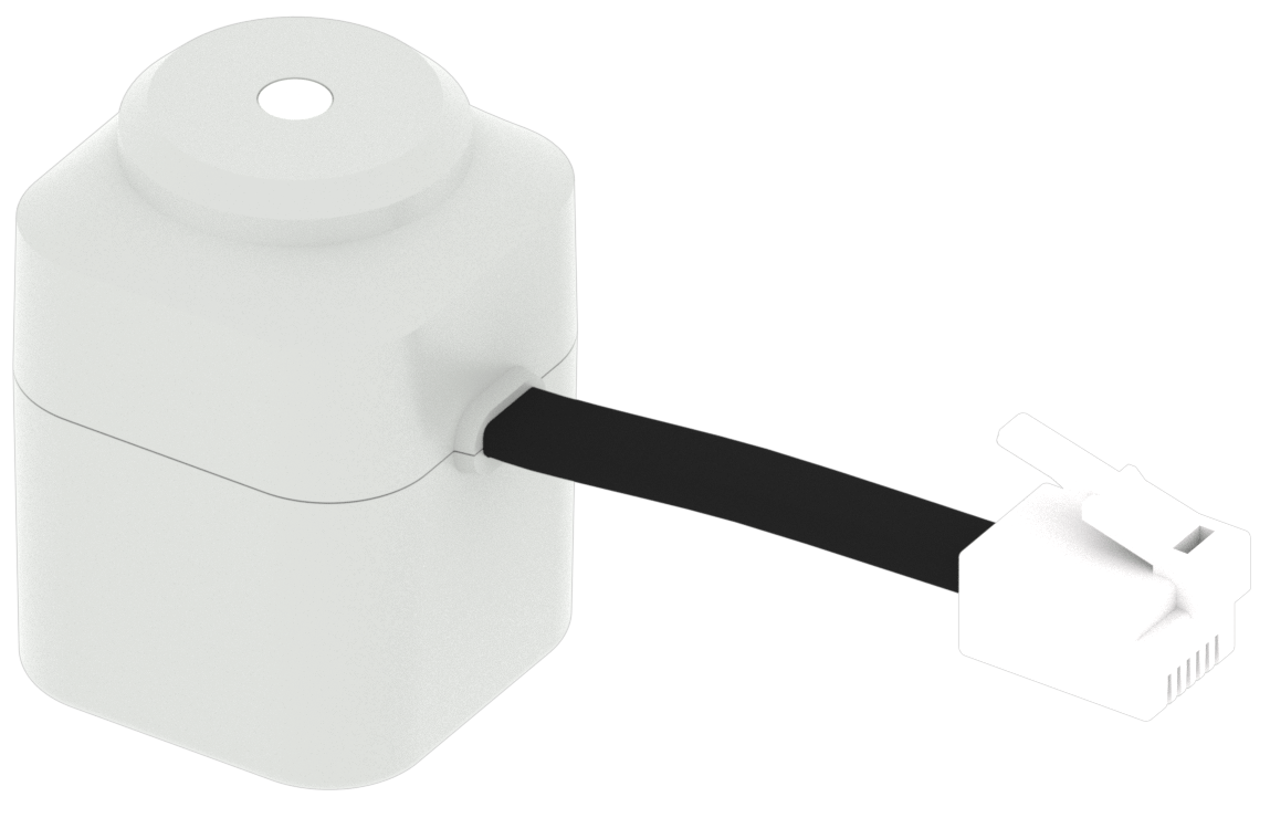 Pezzo elettromagnete con cavo collegato che può essere inserito in una Smart Port.