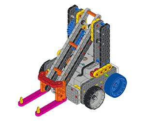 Schrägansicht des Competition Advanced Hero Robot.