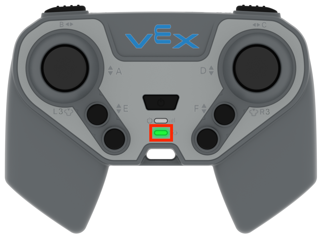 IQ-Controller (2. Generation) mit hervorgehobener Lade-LED.