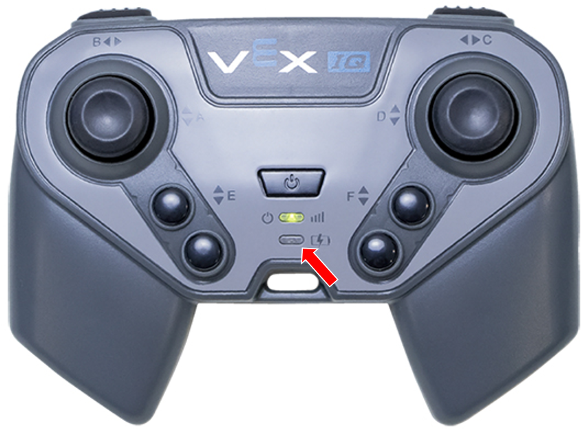 Controlador IQ (1.ª generación) con su LED de carga resaltado.