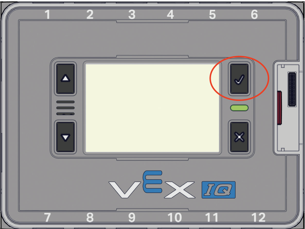 IQ Brain (thế hệ thứ 1) với nút Brain's Check được tô sáng.