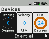 뇌 화면은 연결된 기기에서 실시간으로 정보가 보고되는 기기 메뉴에 표시됩니다.