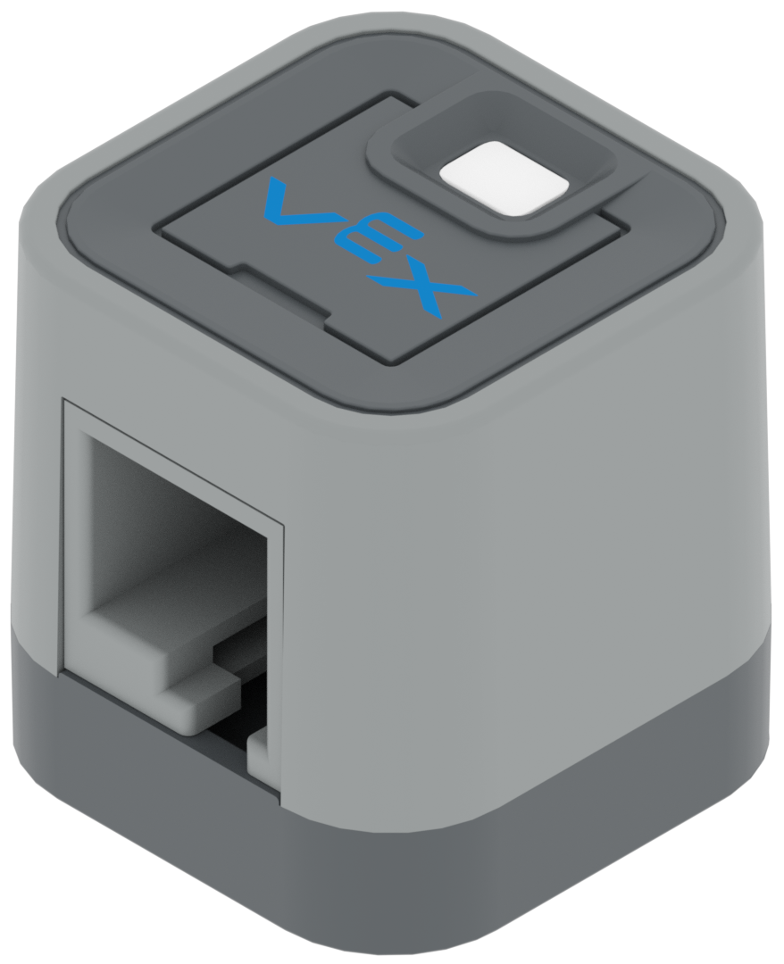 Bagian Sensor Jarak VEX IQ (generasi ke-2).