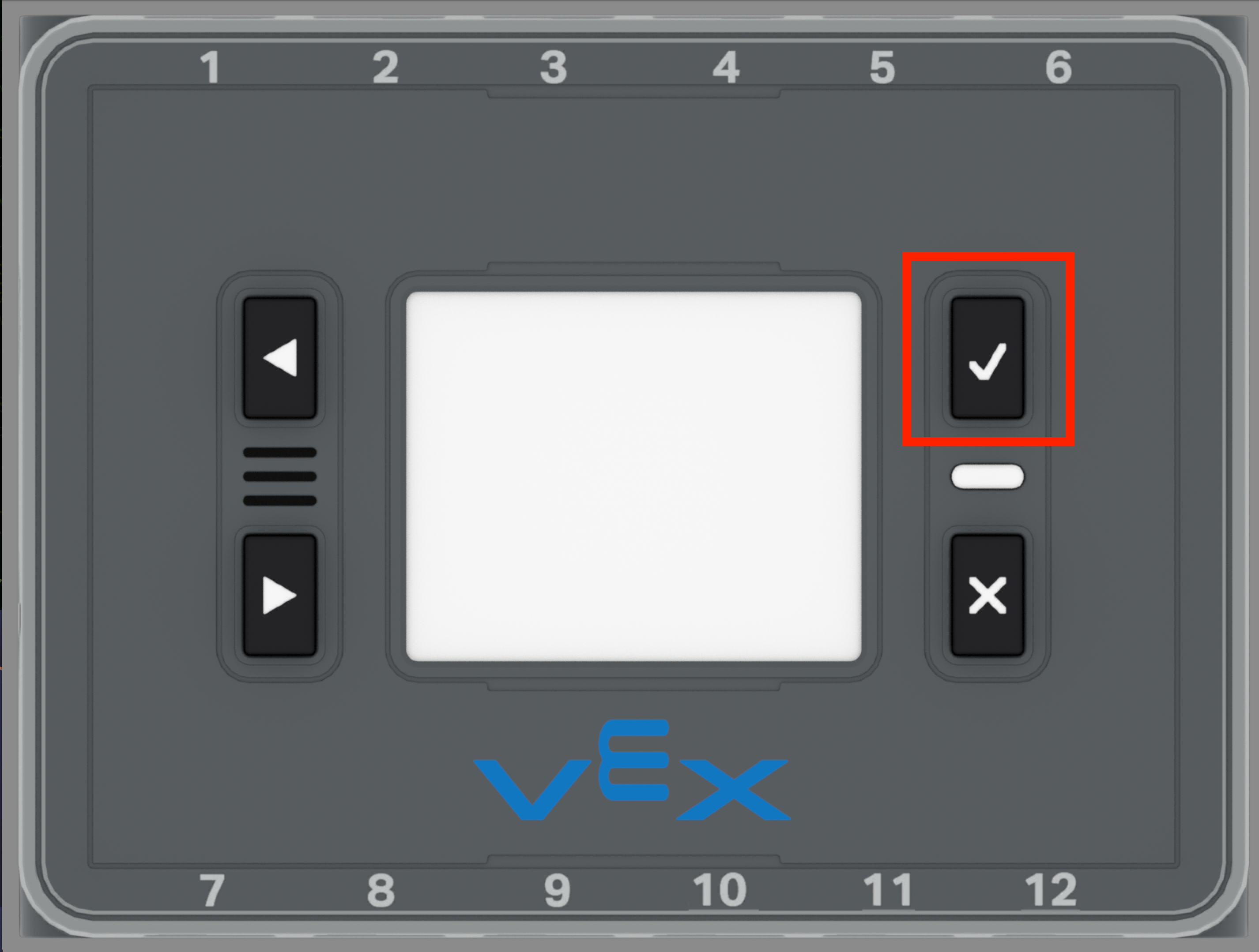 Cerebro con su botón de verificación resaltado.