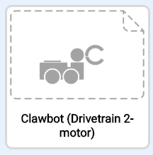 Náhledový obrázek projektu s ukázkovým projektem pohonu Clawbot 2.