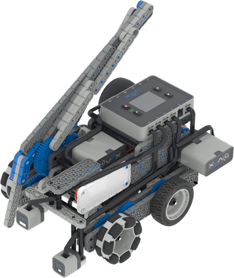 Góc nhìn nghiêng của robot Snapshot với Biển số xe ở bên cạnh và hai Cảm biến mới được thêm vào phía trước.