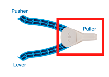 Sơ đồ công cụ VEX Pin, với tính năng Puller được đánh dấu trong hộp màu đỏ.
