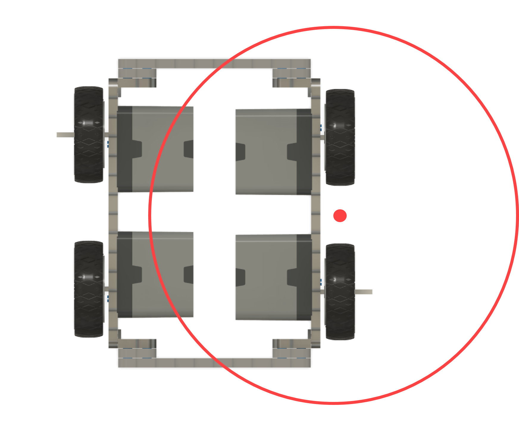 VEX IQ रोबोटिक्स प्लेटफॉर्म के गति घटकों को दर्शाने वाला आरेख, रोबोट की गति में विभिन्न भागों और उनके कार्यों को प्रदर्शित करता है, जो शैक्षिक उद्देश्यों और शुरुआती रोबोटिक्स उत्साही लोगों के लिए प्रासंगिक है।