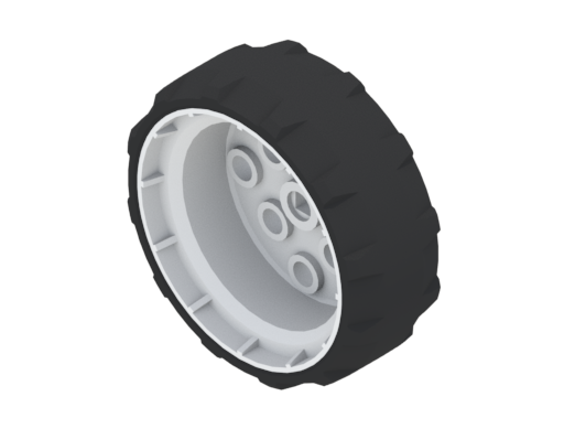 Peça com roda de deslocamento suave de 160 mm.