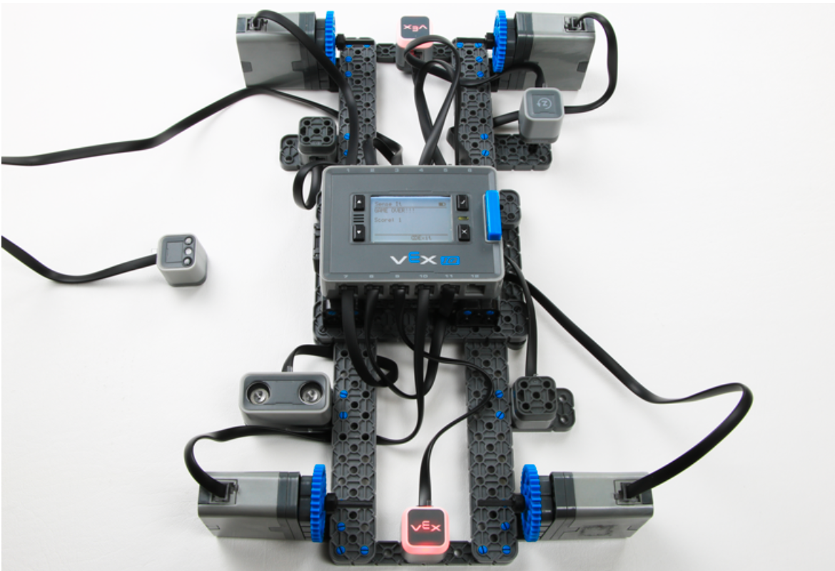 Schuin aanzicht van de (1e generatie) Testbed-build.