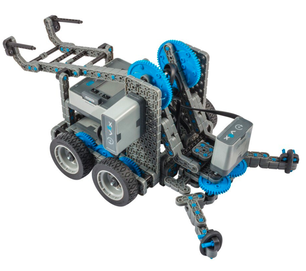 Vista angolata della build Clawbot IQ (1a generazione).