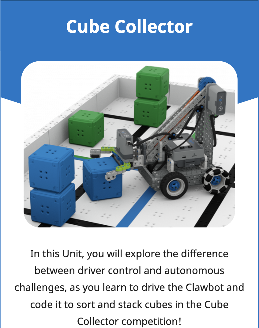 Deska IQ STEM Lab Unit pro jednotku sběrače kostek.