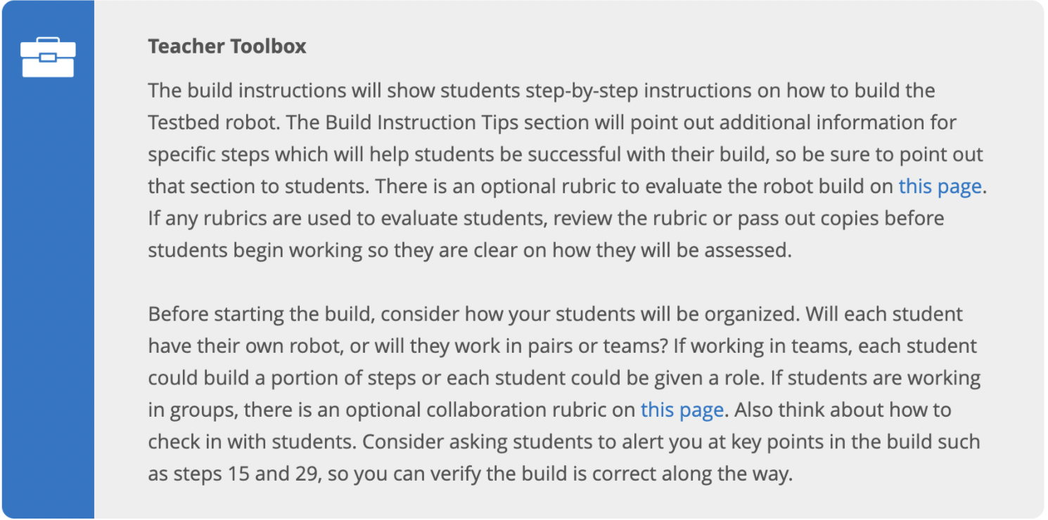 Captura de pantalla de una nota del maestro de Teacher Toolbox utilizada como ejemplo.