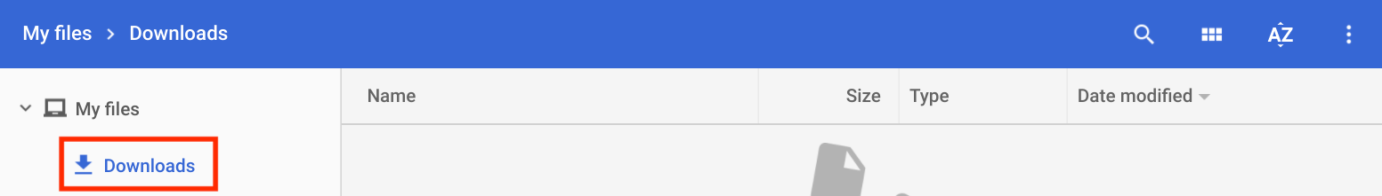 Menu Simpan Sebagai perangkat terbuka dan folder Unduhan disorot dan ditetapkan sebagai tujuan.