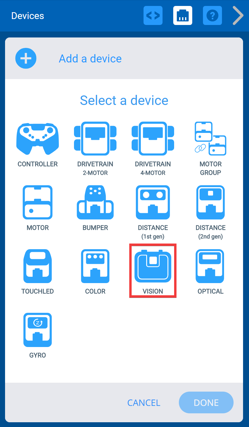 VEX IQ रोबोटिक्स प्लेटफॉर्म के लिए रोबोट कॉन्फ़िगरेशन विकल्पों को दर्शाने वाला आरेख, शैक्षिक रोबोटिक्स परियोजनाओं के लिए विभिन्न घटकों और उनकी व्यवस्था को प्रदर्शित करता है।