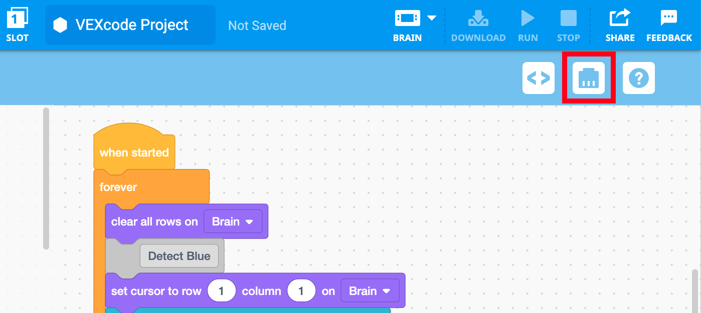 VEX IQ रोबोटिक्स प्लेटफॉर्म में रोबोट कॉन्फ़िगरेशन विकल्पों को दर्शाने वाला आइकन, शैक्षिक उद्देश्यों और शुरुआती रोबोटिक्स उत्साही लोगों के लिए उपयोग किया जाता है।