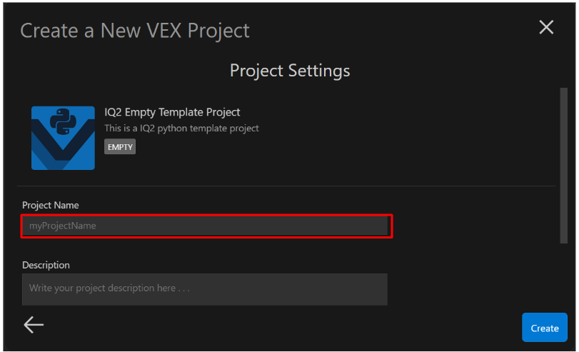 Kuvakaappaus VEX IQ:n VS Code Extension -käyttöliittymästä, jossa esitellään VEX IQ -robotiikkaprojektien ohjelmoinnin parantamiseen suunniteltuja ominaisuuksia ja työkaluja, mukaan lukien koodin muokkaus, virheenkorjaus ja projektinhallintavaihtoehdot.