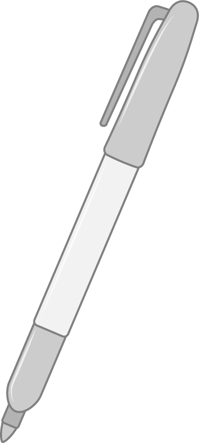 Icono de dibujos animados de un marcador.