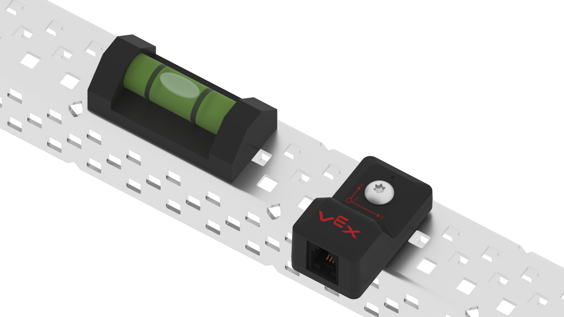 V5-Trägheitssensor mit integrierter Wasserwaage, zur präzisen Ausrichtung und Positionierung in Roboteranwendungen.