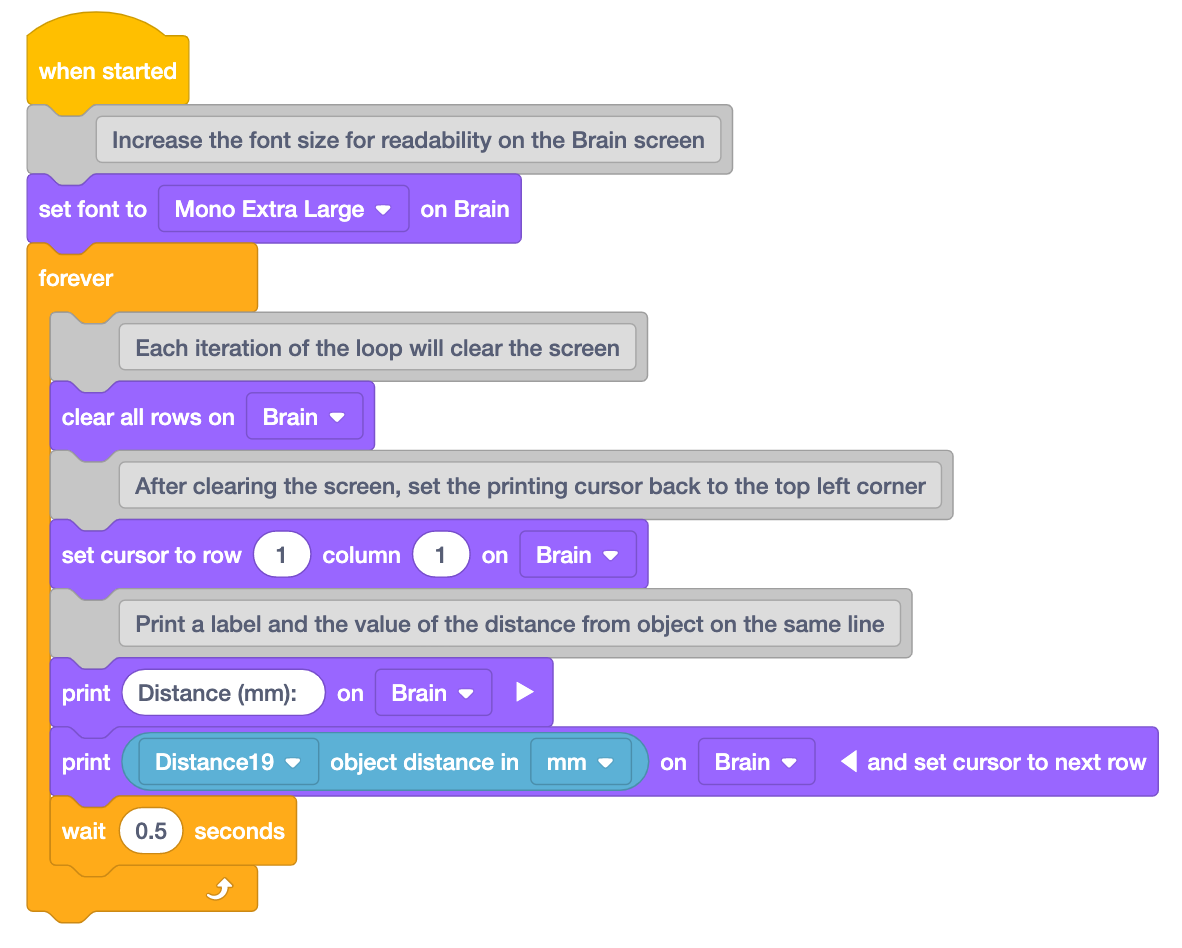 Diagrama que ilustra la configuración y el uso de los sensores V5, mostrando conexiones y componentes para una integración efectiva de sensores en robótica.